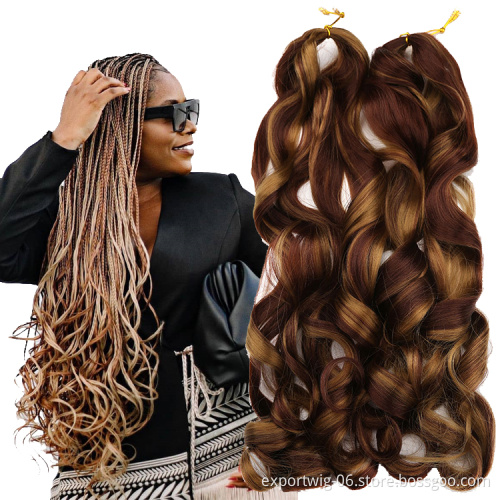 Loose Wave Crochet Braids Hair Wavy Synthetic spiral curl Hair Braiding Hair For Black Women French Curly Braids Extensions
